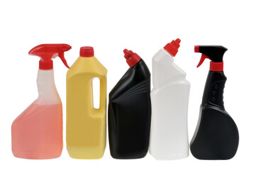 Assortiment de produits ménager sur fond blanc