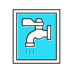 water sign color icon vector color illustration