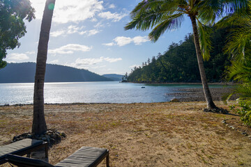 Outside a cabin in the Whitsundays
