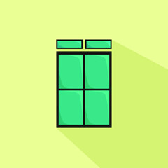 icon cartoon logo animated window vector design orange and blue eps 10