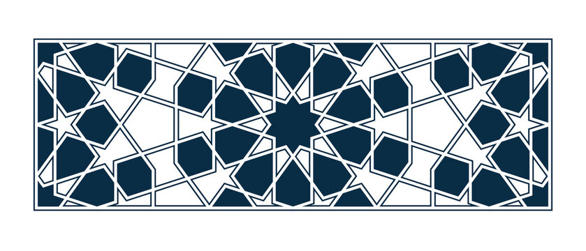 Geometric Islamic Mosaic Pattern for decoration greeting card or interior. Vector Illustration.