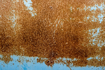 Grunge rusty metal texture. Rusted and oxidized background.