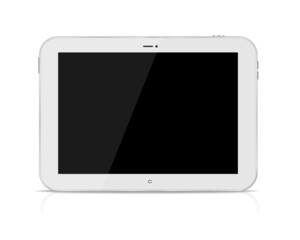 White Tablet Computer isolated on a white background