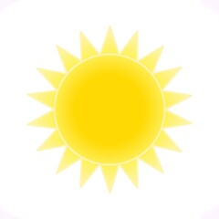 Abstract illustration of the sun. Schematic representation of the sun. Sun Icon.