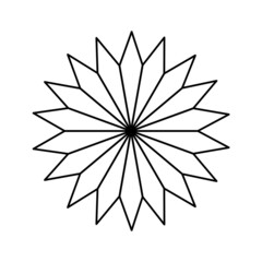 Abstract illustration of the sun. Schematic representation of the sun. Sun Icon.