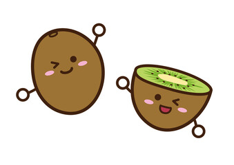 グリーンキウイ　キャラクター　線あり