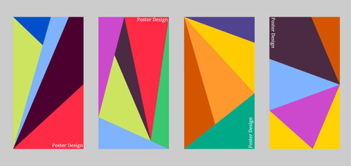 abstract geometric background with colorful triangles