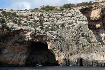 The world famous Blue Grotto in Malta 