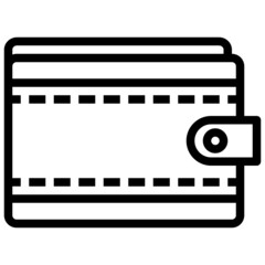 WALLET line icon,linear,outline,graphic,illustration