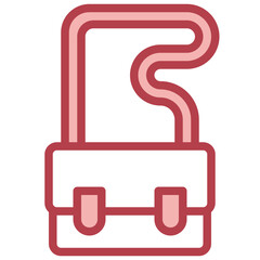 CROSSBODY red line icon,linear,outline,graphic,illustration