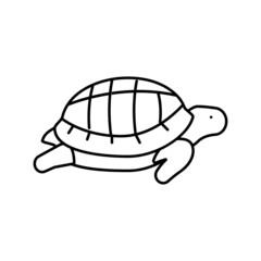 turtle pet line icon vector illustration