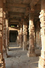 gallery at qutb minar in new delhi (india) 