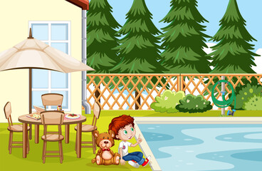 Scene with children in the park