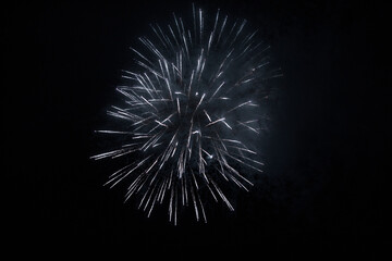 fireworks in the night sky