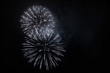 fireworks in the night sky