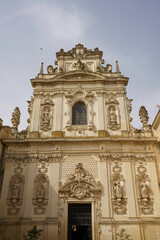 Fototapeta na wymiar Lecce, Apulia: church in Baroque style