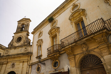 Old buildings of Galatina, city in the Lecce province, Apulia