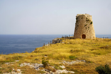 Fototapeta na wymiar Coast of Salento near Otranto and Leuca at summer