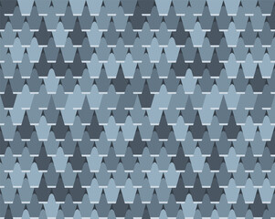 Seamless tile roof. Textured pattern of repeat ceramic rooftop. Clay tiles texture of house covering. Shingles illustration