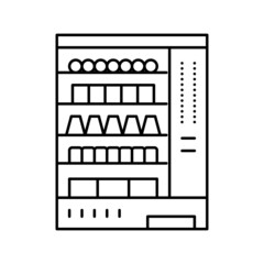vending machine candy line icon vector illustration
