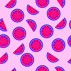 pattern with watermelons. seamless pattern with watermelon slices. vector illustration, eps 10.