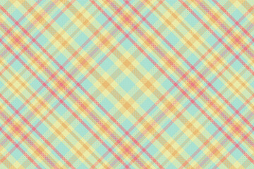 Seamless tartan plaid pattern with texture and pastel color.
