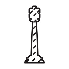 Chess game outline vector icon.Outline vector illustration of king. Isolated illustration of chess game icon on white background.