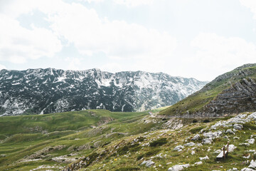 Trail to the Bobotov Kuk located in the center of Durmitor National Park in Northern Montenegro.