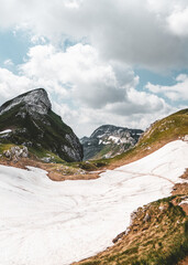 Trail to the Bobotov Kuk located in the center of Durmitor National Park in Northern Montenegro.