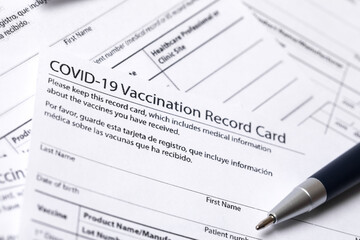 Covid 19 vaccination record card for individual use during the covid 19 coronavirus global pandemic - Image