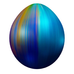 3D visual representation of a color abstract easter egg