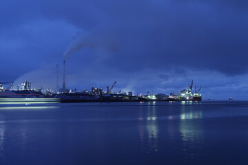 SDGs！えんとつ町の煙と空模様！周南市コンビナートの光と工場汚染問題と子供達の未来社会