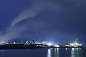 SDGs！えんとつ町の煙と空模様！周南市コンビナートの光と工場汚染問題と子供達の未来社会