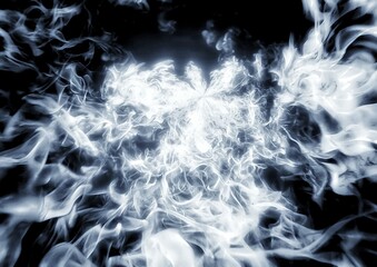 暗闇に渦巻く煙のイラスト