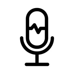 Mic, Microphone Icon Logo Design Vector Template Illustration