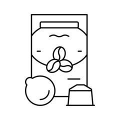 pods coffee package line icon vector illustration