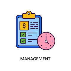 Management Vector Filled Outline Icon Design illustration. Fintech Symbol on White background EPS 10 File