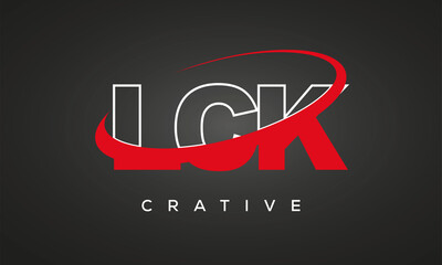 LCK letters creative technology logo design