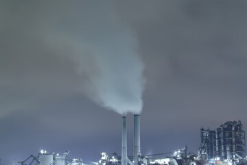SDGs！えんとつ町の煙と空模様！周南市コンビナートの光と工場汚染問題と子供達の未来社会