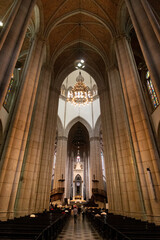 Fototapeta na wymiar São Paulo, Brasil: Interior da Catedral da Sé, no centro de São Paulo