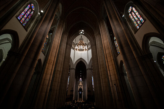 S&atilde;o Paulo, Brasil: Interior da Catedral da S&eacute;, no centro de S&atilde;o Paulo