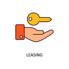 Leasing Vector Filled Outline Icon Design illustration. Fintech Symbol on White background EPS 10 File