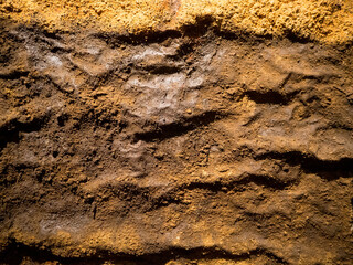 何層にも重なった地層