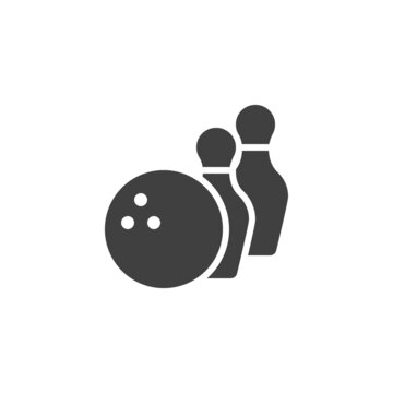 recommend clip art: Bowling pin ball vector icon