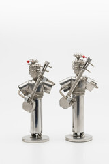 三味線を弾く女性達・メタルフィギア