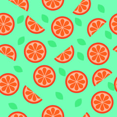 pattern with orange. seamless pattern with orange slices. vector illustration, eps 10.