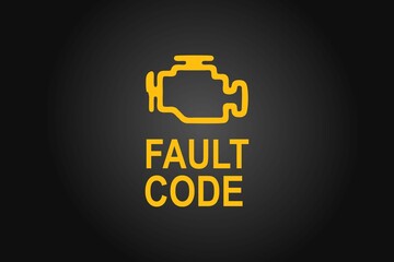Amber Fault Code message on black background