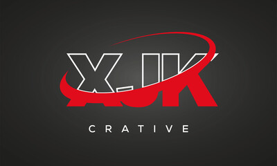 XJK letters creative technology logo design