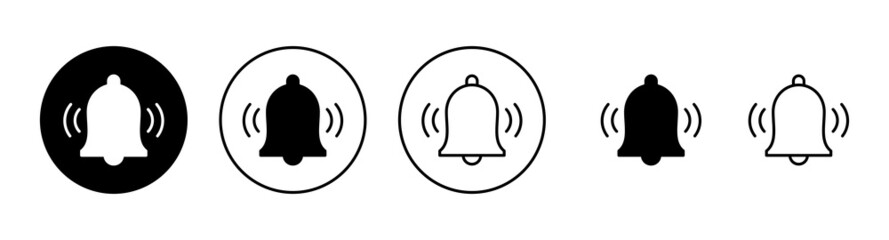 Bell Icons set. Notification sign and symbol for web site design