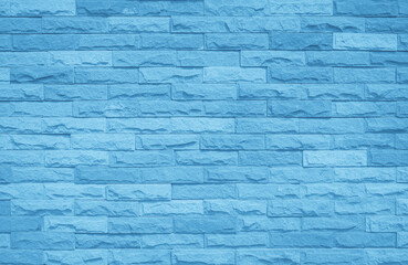 Obraz premium Brick wall painted with blue dark paint pastel calm tone texture background.